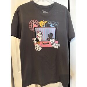 Disney "Paris London" Puppy & Kitten Graphic T-Shirt – 100% Cotton – Size M